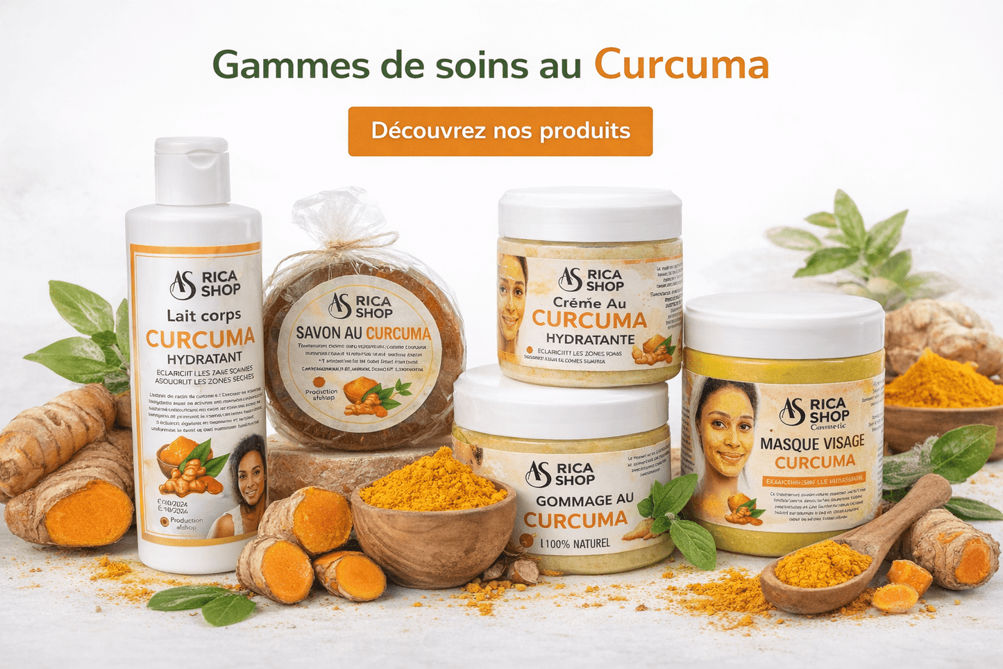 🌿 Mini Gamme au Curcuma – Éclat & Anti - Taches - MK Cosmétiques Paris