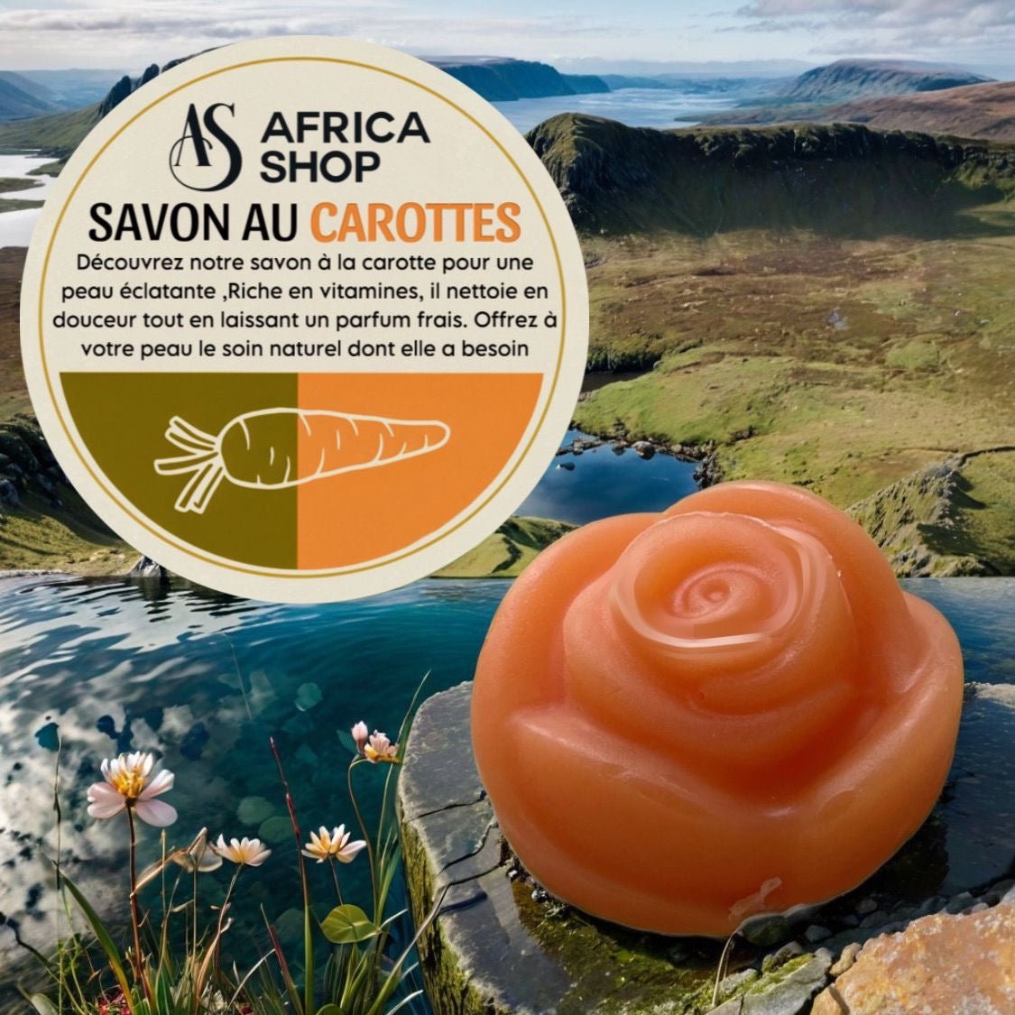 Savon Visage à la Carotte – Éclat & Teint Uniforme - MK Cosmétiques Paris