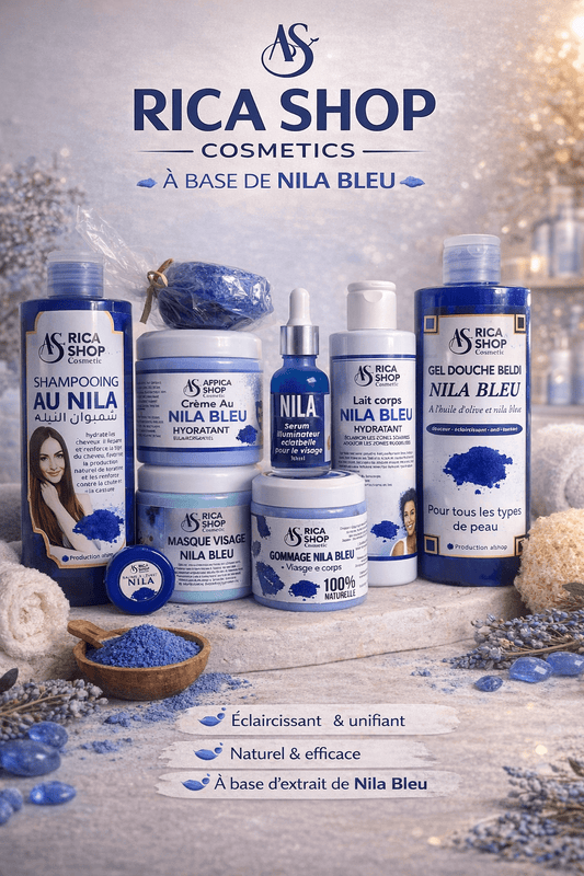 Gamme au Nila Bleu – Éclat & Unification du Teint (Gros) - MK Cosmétiques Paris